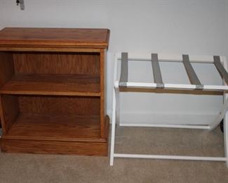 BOOKCASE, LUGGAGE RACK