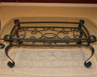 GLASS/METAL COFFEE TABLE