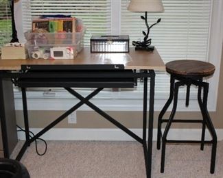 COMPUTER DESK, STOOL