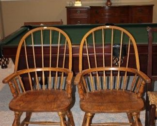 2 WOOD CHAIRS