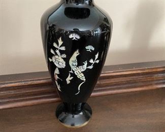 Lacquer and MOP Vase 