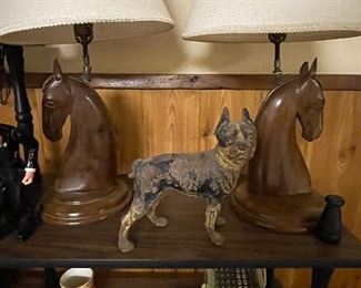 Boston Terrier Doorstop  , Horse Lamps 