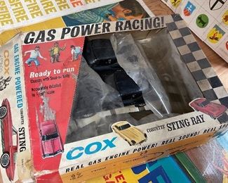 Cox gas powered model car pieces 