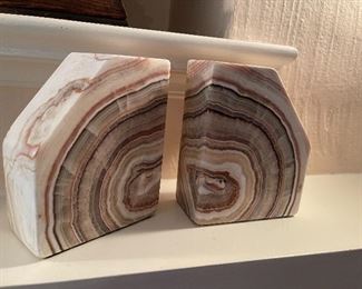Agate bookends 