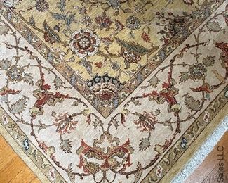 Oriental rug-Pashmina-gold & beige, 9 X 12