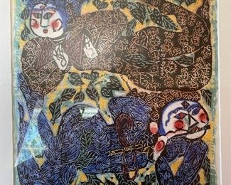 Shiko Munakata, Japanese woodblock 