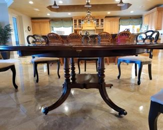 $900 Round Pedestal Table 60in Diameter 78in with round Leaves 30in High 