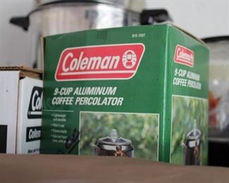 Coleman 9 Cup Aluminum Coffer Purcolator in Box