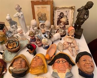 Vintage Bossons Chalkware Heads, Made in Congleton, England