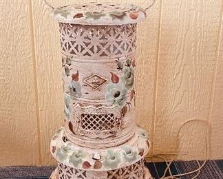 Vintage Shabby Rose Converted Lamp Light Perfect Oil Heater NESCO No 15