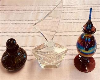 Vintage Glass Perfume Bottles 