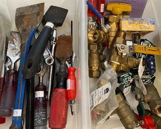 Chisels, Scrapers, Brass Plumbing Hardware NOS