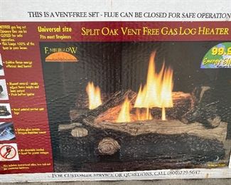Split Oak Vent Free Gas Log Heater in Box 