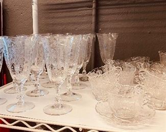 Cambridge Rose Glassware - Cups & Saucers, Drinking Glasses & Plates 