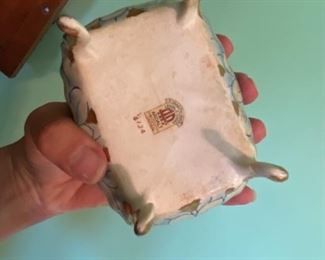 Antique footed trinket box