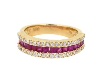 1.08ct Ruby & 0.46ct Diamond Ring