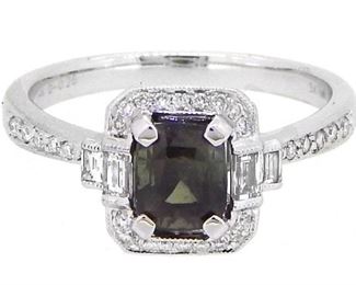 1.07ct Alexandrite & 0.26ct Diamond Ring
