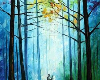 Afremov Wise Foggy Forest Giclee