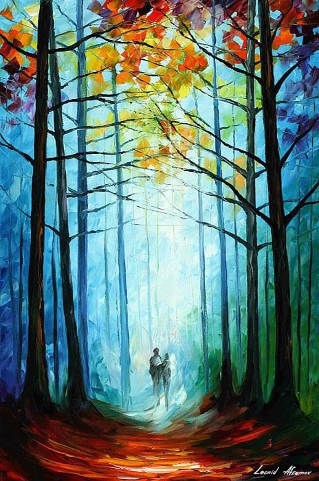 Afremov Wise Foggy Forest Giclee