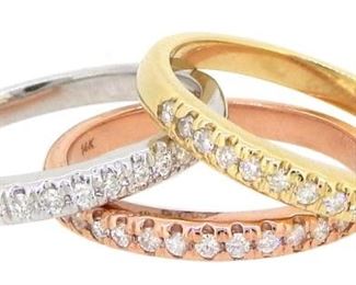 0.45ct Diamond Three-Ring Set