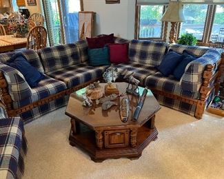 Sectional sofa and coffee table......