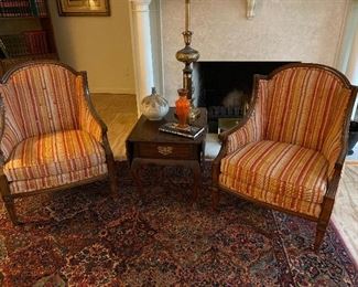 MID CENTURY FURNITURE, POTTERY, LAMPS 