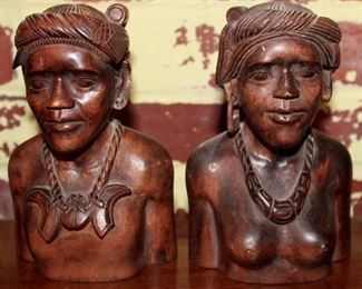 Hand Carved Wooden Couple