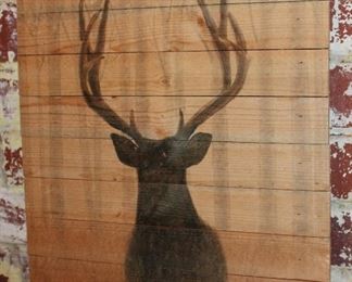 Vintage Deer on Wood