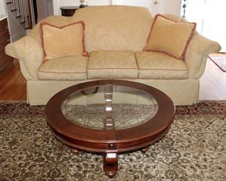 Universal Furniture Company Glass Top Round Table