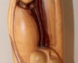 Vintage West Bank Carved Wood Holy Family