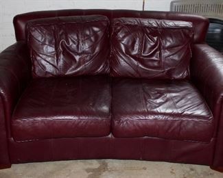 Leather Love Seat