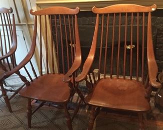 Set of eight antique Windsor chairs.