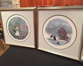 Set of Buckley Moss prints.