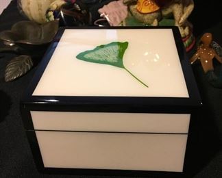 Handblown glass items.