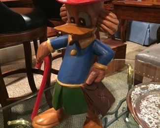 Wooden carved character.