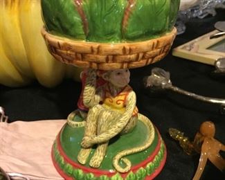 Ceramic monkey bowl.