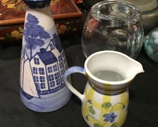 Pitchers, vases and bowls.