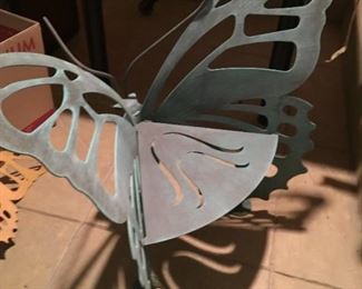 Metal butterfly chair.