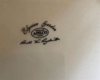 Elysian Garden Porcelaine Apilco French Soup Tureen.