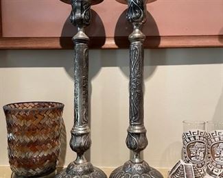 Set of candlestick holders.