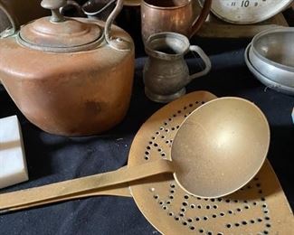 Antique cooking utensils.