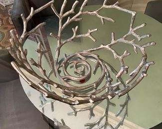 Metal tree bowl.