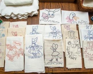 Hand-embroidered linens & towels
