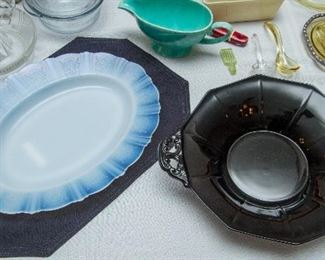 Black Amethyst & Opalescent Platter