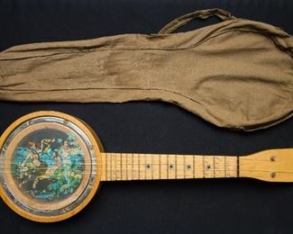 Antique Banjolele aka Banjo Uke w/original case