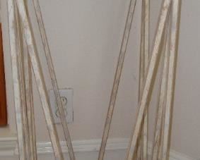 COASTAL STONE TOP & IRON TABLE/STAND - WE HAVE THE PAIR