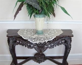 FABULOUS CARVED ENTRY TABLE