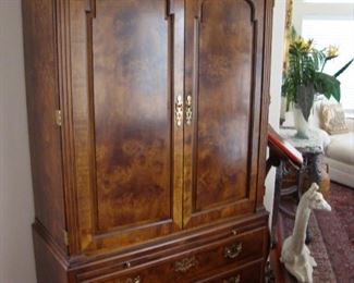 HENREDON BURL WOOD ARMOIRE