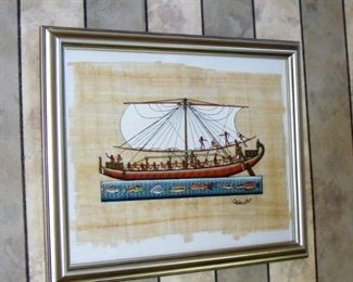 EGYPTIAN PAPYRUS WITH C.O.A.