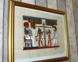 EGYPTIAN PAPYRUS WITH C.O.A.
